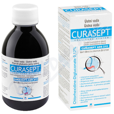 CURASEPT ADS 212 ústní voda 0.12%CHX 200ml