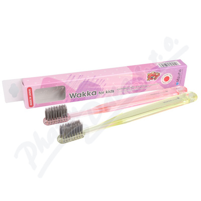 Wakka for kids zubní kartáček soft žlutá/růžová