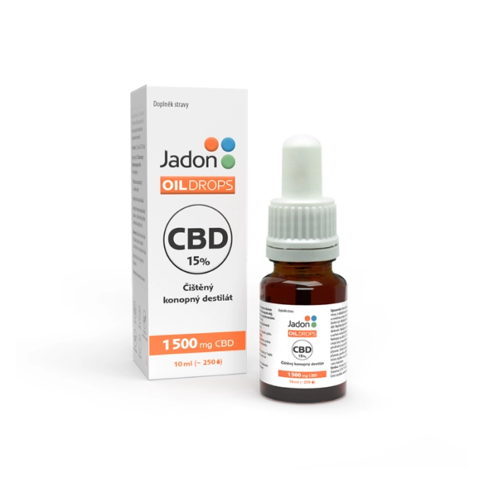 Jadon OIL DROPS konopný destilát CBD 15% 10ml