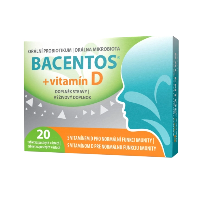 BACENTOS + vitamín D orální probiotikum 20 tablet