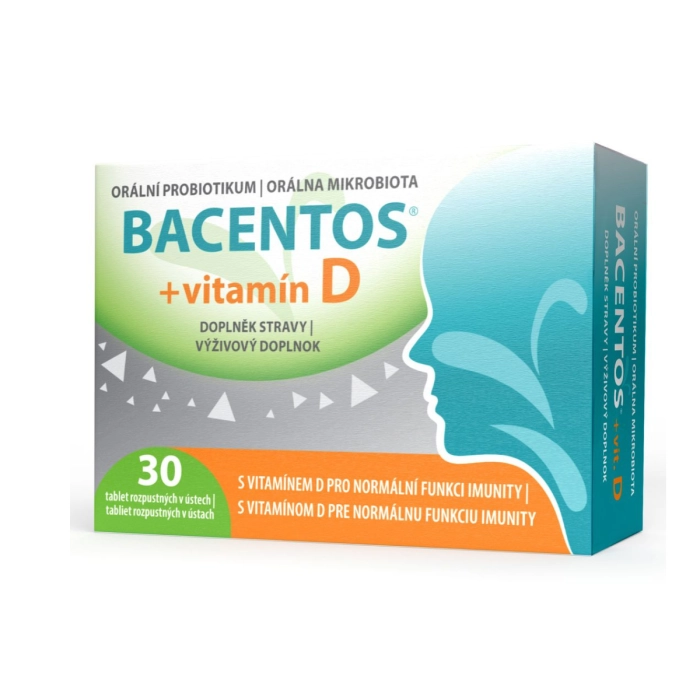 BACENTOS + vitamín D orální probiotikum 30 tablet