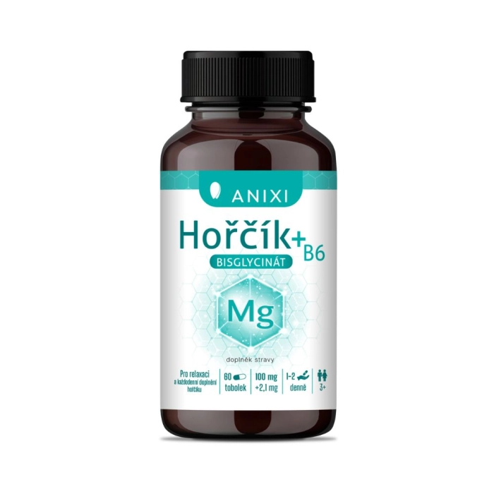 Anixi Hořčík Bisglycinát + B6   60 tobolek